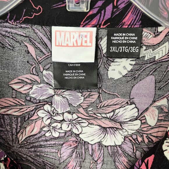 Marvel Venom Shirt Mens XXXL Hawaiian Short Sleeve Button Up All Over Print - Picture 4 of 7